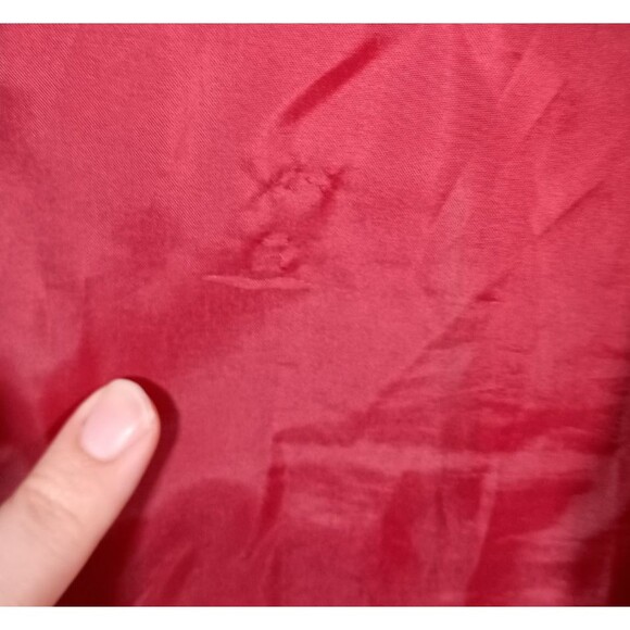 Jessica Holbrook Womens Red Suede Leather Jacket Western Pockets Size Medium - Picture 14 of 14